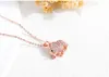 Partihandel - Lyxig designer Rose Gold Plated Copper Diamond Söt Härlig Little Elephant Short Choker Pendant Halsband för kvinnor