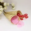 100 X Creative Brown Musical Notes Diy Wedding Favors Kraft Paper Cones Candy Boxes Ice Cream Cones Party Present Box Giveaways Box