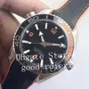 43.5mm Zegarki Męskie Zegarek Automatyczny Orange Black Bezel Cal.8900 Ruch VSF Mężczyźni Dive 600m Gumowy Pasek Wodoodporne Nurkowanie Nurkowanie