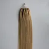 Micro Loop Ring Haar Natuurlijke Zwarte Remy Tip Haar 100G Straight Menselijk Hair Extensions Micro Bead Europees Hair1 G / Strand