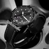 New Fifty Fathoms 50 Fathoms Bathyscaphe 5000-0130-B52A PVD Steel All Black Dial Automatic Mens Watch Nylon Leather Watches Puretime T01b2