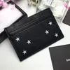 Trevlig 2020 designer kvinna mini plånbok korthållare äkta läder get hud klassisk stjärna svart kamouflage plånbok ny mode262f
