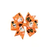 Kinder-Band-Bogen-Tie-Haar-Klipps Kürbis-Geist Printed Barrettes Baby Kinder Haarspange Halloween Haar-Zusätze Dekoration HHA575