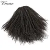 Virgem Brasileira 4C Afro Kinky Curly Cabelo 120g Cavaliário Natural Color Elastic Band Drawstring Humano Rabotail Hair Extensões