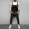 Mens Jeans Overall Jumpsuit Pocket Streetwear Overall Suspender Pants Casual Overalls Dungarees Playsuit Pants Jeans Feminino