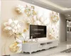 Kundenspezifische Akte für Wände 3 D Schmuck Perle Blume Wohnzimmer Schlafzimmer Tapete TV-Hintergrund 3d Wandbild Tapete