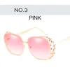 Atacado-Steampunk Praça óculos de sol para as mulheres Marca Designer Rhinestone Cn Big Quadro Sun Glasses Female Fashion Eyewear Lady Shades
