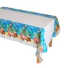 Christmas Tablecloth New Year decorations Disposable PVC Cartoon Kitchen Dining Rectangular Table Covers party Tablecloths Xmas Or3857842