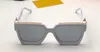 2020 새로운 남성 브랜드 명품 선글라스 96,006 백만 사각 프레임 빈티지 빛나는 골드 여름 UV400 렌즈 형식 레이저 로고 최고 품질 1165
