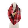 ファッション女性の格子縞のジッパーのスカーフの目に見えないポケットスカーフの女性の格子縞のネッカーチオの冬の暖かいラップ3styles rra1954