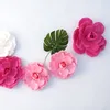 Giant PE Foam Rose Artificial flower Wedding Decoration Background Wall Flat Bottom Rose Stereo Fake Flowers for Home decoration accessories