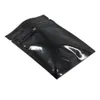 Self Seal Zipper Black Aluminum Foil Bag Mylar Tea Nuts Ziplock Pouch Storage Bag for Retails DIY Crafts Pack Packaging 2 Styles
