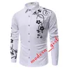 Новые моды жених рубашки белые черные мужчины свадебные рубашки Bauhinia мужская рубашка с длинным рукавом формальный случай, когда мужские платья рубашки 001