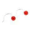 Hot style celebrity simple earring pearl 925 sterling silver earring red pearl earhook DIY pearl jewelry