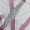 Handgemaakte kralen kristallen bruiloft bruidssjerp nieuwe 2019 luxe satijnen bruiloft riemen verkopen bruiloft sjerpen1531904