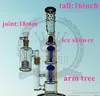 Glas Hookah Bong 16 inches Waterpijp Handgeschilderde beker Dragon met Ice Pinch 16 inch Roken Bubbler