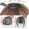 Clip In Bangs Extension Real Human Hair Bangs Hand Tied Hair Bangs with Temples Black Brown7247774