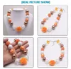 Newest fashion flower beads diy bubblegum necklace for baby kids jewelry chunky pearl chain necklace children gift