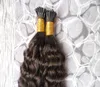 kinky curly Fusion Hair I Tip Stick Tip Keratin Machine Made Remy Pre Bonded Human Hair Extension 16quot 24quot 1gs2656443