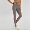 Mulheres Yoga Pants sólido cintura alta Sports Correndo Wear Legging Elastic Quick Dry fitness Calças Ladies Gym Workout apertado 05