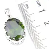 Bijoux de noël en argent 925 rétro péridot vert pour femmes, collier pendentifs, cadeau de vacances pour amis et famille