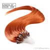 Elibess Brand--Grade 8a 0.8g/strand 200s/lot Brazilian Straight Micro Ring Rmey Hair 16-24 inch #1 1B# 2# 4# 6# 8# 27# 99J# pink#