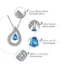 Fashion-JEWELS Women Pendants & Necklaces AAA Big Blue Cubic Zircon Female Necklace With Chain Fashion Jewelry ON121