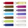 Wholes 10st Pu Leather Key Chain med 8mm Liten Belt Can Through 8mm Slide Charm Letters 7404032