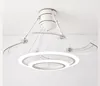 Modern ljuskrona startfläkt kreativ takfläkt lampa osynlig fläkt lampa vardagsrum matsal sovrum hem hängande ljus