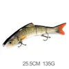 하드 낚시 미끼 D4C 빅 사이즈 250mm 145g 하드 플라스틱 멀티 조인트 수영 크랭크 BaitFishingLure 4 섹션