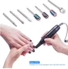 Brocas de taladro de uñas Conjunto de 7 piezas de color azul Tungsten Carbide ACRYLIC ACRYLIC GLANTE PEDICURE MANICURE MANICURE8802481