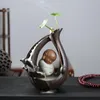 Ceramic Backflow Incense Burners Holder Home Censer Aromatherapy Smoke Backflow Stick Incense Censer for Friend Gifts Buddhist Decoration