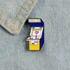 Game Machine Enamel Pin Videospel Badge Rosa Hjärta Brosch Tecknad Rocker Kärlek Kläder Ryggsäck Väska Lapel Pin Smycken Gåva till barn