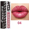 Cmaadu cosmetica laser schedel glitter flip lipgloss metalen lipgloss shinning langdurige metalen lippenstift 8 kleuren