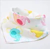 INS BABY BIBS Burp Cloths Infant Triangle Bibs Bandana Scarf Nyfödd Tecknad Saliv Vattentät Bomull Dubbel Layer Knapp Bib Turban Ezyq407