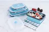 new design creative foldable silica gel lunch box insulation threepiece set bento boxes student sealed crisper kitchen tools254C