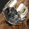 real 925 sterling Silver Silver Rings Oncient Monster for Men top Quality Thai Silver Gothic Punk Style Open Ring Gift Jewelry Dropship1348333