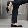 Scarpe da donna Scarpe da lavoro nere Due indossate Scarpe singole piatte a punta piatta con suola morbida Lavoro comodo Lazy682