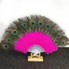 New Peacock Feather Fans 2019 Wedding Bridal Gift Carnival dance fans Party favors 9 colors available