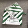 Stripe Green Santa Sans sacs peut mélanger les couleurs Sacs à papa Grande Décapation de Noël