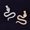 Ciondolo collane serpente animale 4mm catena tennis oro argento colore Bling zircone cubico gioielli collana hip-hop da uomo