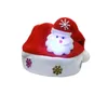 Fantaisie brillant violet vert blanc LED chapeau de noël fête de noël bonnet de noel avec incrusté de père noël renne bonhomme de neige
