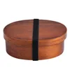 الياباني بينتو صناديق الغداء صندوق خشبي السوشي الطبيعية بينتو مربع التخييم الغذاء الحاويات واحدة طبقة خشبي صندوق الغداء LX1573