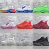 Haute qualité 19ss Triple S formateurs hommes baskets mode en cuir véritable vieilles chaussures de luxe designer Clunky Sneaker chaussures décontractées pour femmes