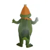 2019Adult Green Crocodile Mascot Costume Carnival Festival Commercial Advertising Party Dress With Fan In Head