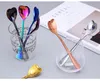 News Stainless Steel Heart-Shaped Coffee Stirring Spoon For Dessert Cake Sugar Ice Cream Tea Spoons Kitchen Cafe Wedding Spoon