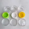 5ml Silicone Acrylic Jars Smoking Accessories Tool Round Deep Plastic Wax Oil case Container For Hookahs Water Bong Bubbler9476858