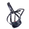 PU Leather Open Mouth Gag Head Harness Bondage Restraints Sexy Mask With Ball Gaged Adult Sex Toys For Couple Sex Products1733621