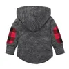 Baby Floral Lattice Hoodies Sweatshirt Barn Boys Flickor Plaid Toppar 2019 Vår Höst T-shirts Mode Kids kläder C5814