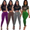 Voir à travers Sexy deux pièces ensemble femmes maille transparente haut court et pantalon crayon costume tenue de club de fête 2 pièces tenues